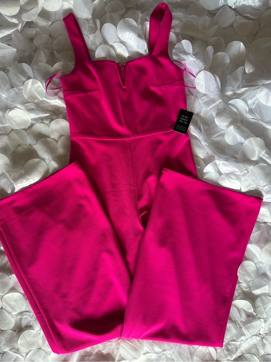 Express Pants - Express Hot Pink Wide-Leg Jumpsuit